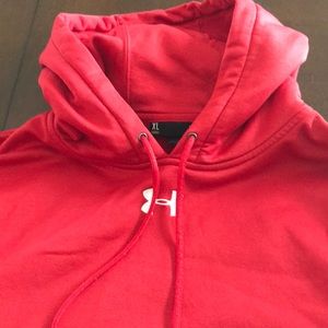 MENS XL LOOSE RED UNDER ARMOUR HOODIE